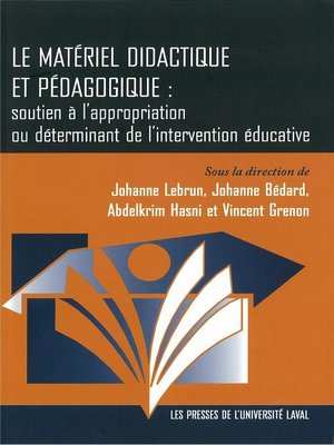 cover image of Matériel didactique et pédagogique